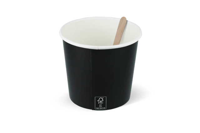 coppa gelato Cartone 360ml Ø9 cm 12oz Nero FSC®Mix (1.000 pz) [TK-9987090]