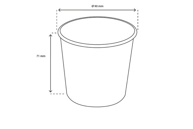 coppa gelato Cartone 360ml Ø9 cm 12oz Nero FSC®Mix (1.000 pz) [TK-9987090]