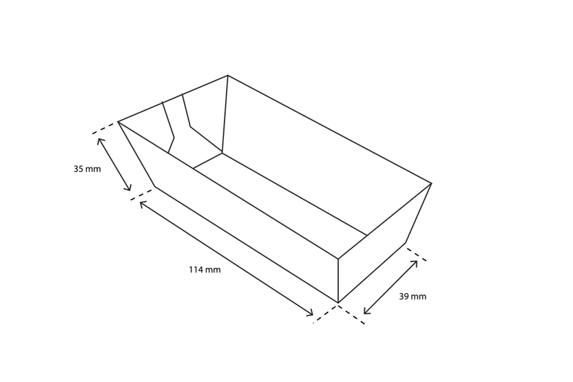 Vassoi per crocchette A5 Kraft 3,9x3,5x11,4 cm FSC®Mix (1.000 pz) [TK-9987198]