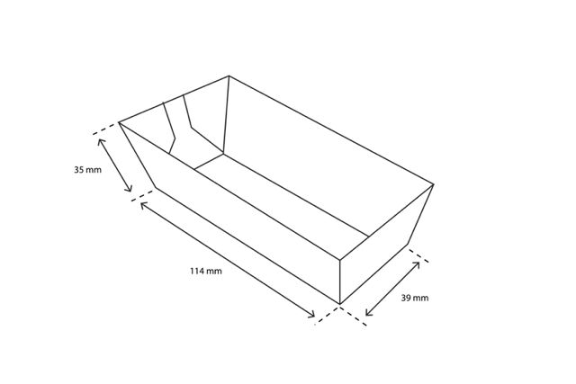 Vassoi per crocchette A5 Kraft 3,9x3,5x11,4 cm FSC®Mix (1.000 pz) [TK-9987198]