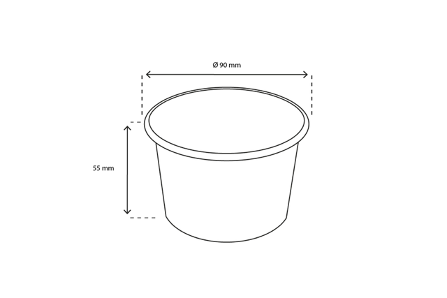 coppa gelato Cartone 240ml Ø9 cm 8oz FSC®Mix Nero (1.000 pz) [TK-9987423]