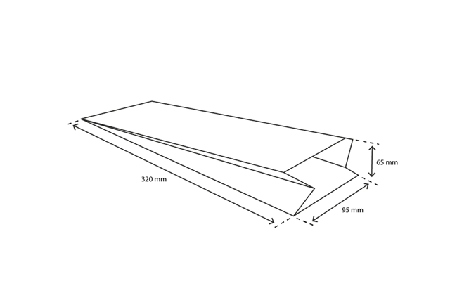 Sacchetti snack in carta 9,5x6,5x32 cm Bianco 45gr (1.800 pz) [TK-9987481]