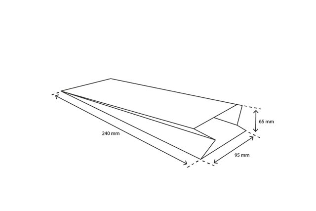 Sacchetti snack in carta (1.5 oncia ) 9,5x6,5x24 cm kraft 50gr (2.100 pz) [TK-9987482]