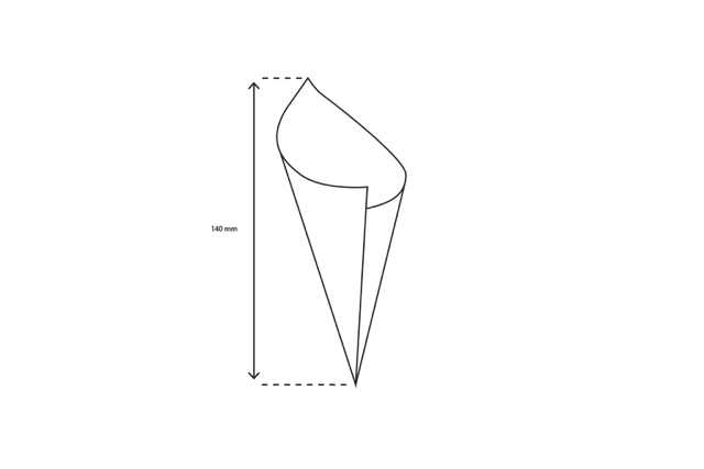 Borse a cono Paper 14 cm 85gr Bianco (3100 pz) [TK-9987492]