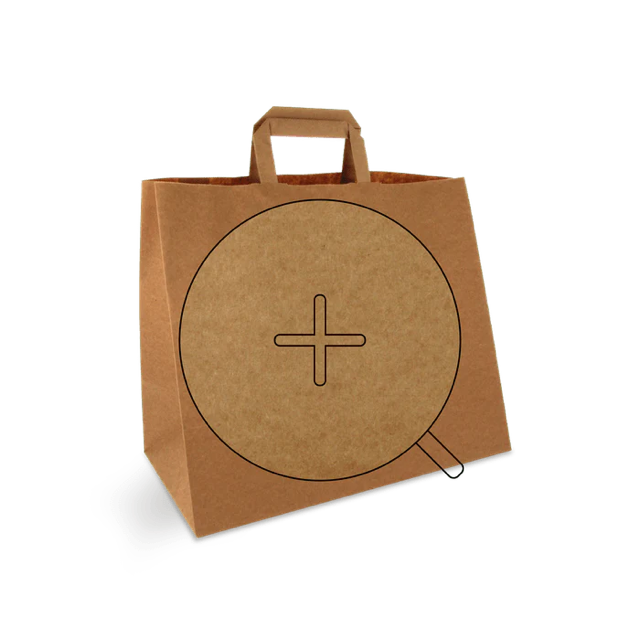 Shopper di carta 32x17x27cm marrone (250 pz) [TK-9987495]