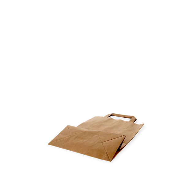 Shopper di carta 22x10x28cm marrone (250 pz) [TK-9987499]