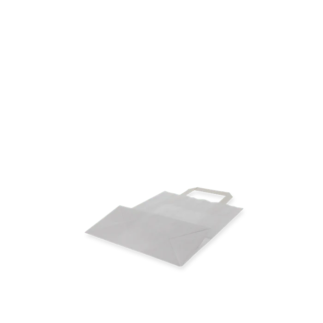 Shopper di carta 22x10x28cm Bianco (250 pz) [TK-9987500]