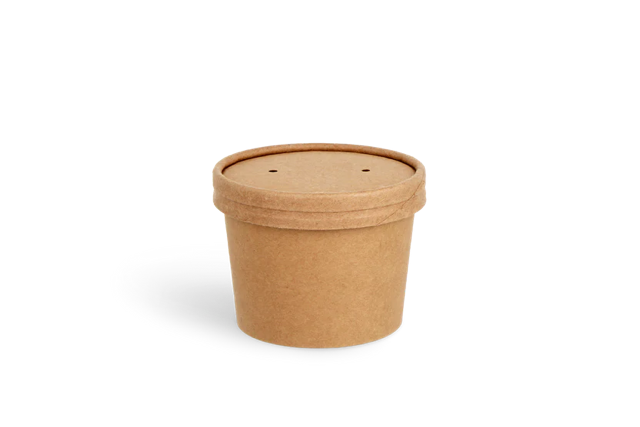 tazza da zuppa in cartone 240ml Ø9 cm 8oz kraft (500 pz) [TK-9987578]