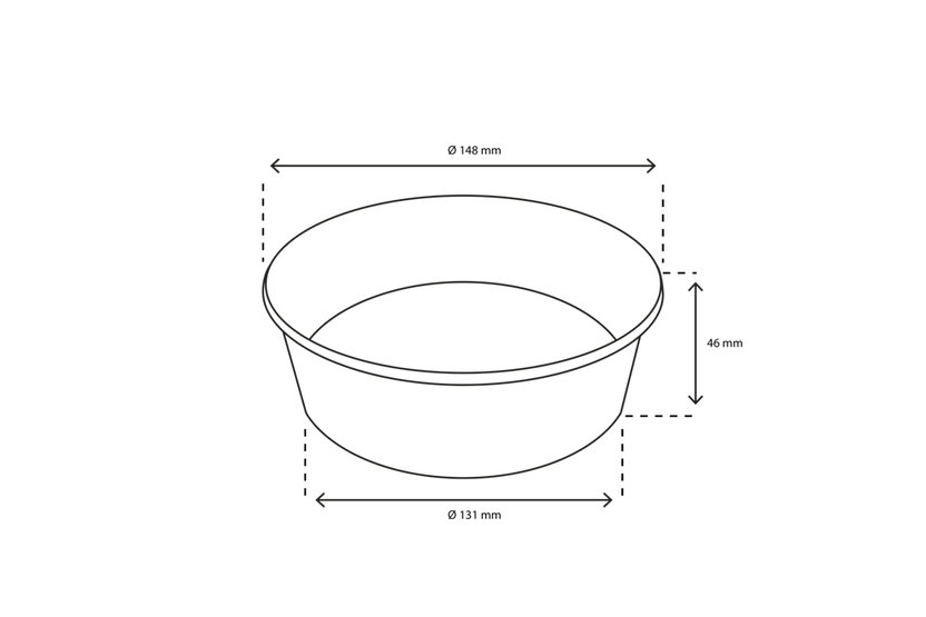 Insalata Poke Bowl 500ml 20oz Ø14,8x4,6cm kraft (300 pz) [TK-9987582]