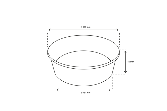 Insalata Poke Bowl 500ml 20oz Ø14,8x4,6cm kraft (300 pz) [TK-9987582]