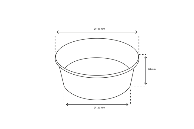 Insalata Poke Bowl 750ml 26oz Ø14,8x6 cm kraft (300 pz) [TK-9987584]