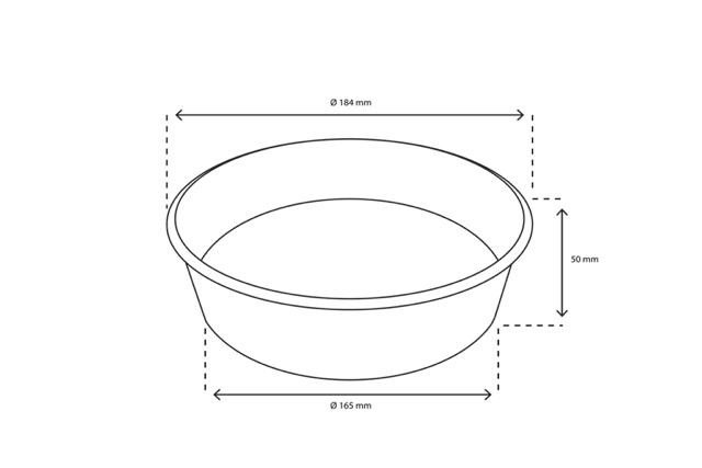 Insalata Poke Bowl 900ml 30oz Ø18,4x5cm Bianco (300 pz) [TK-9987586]