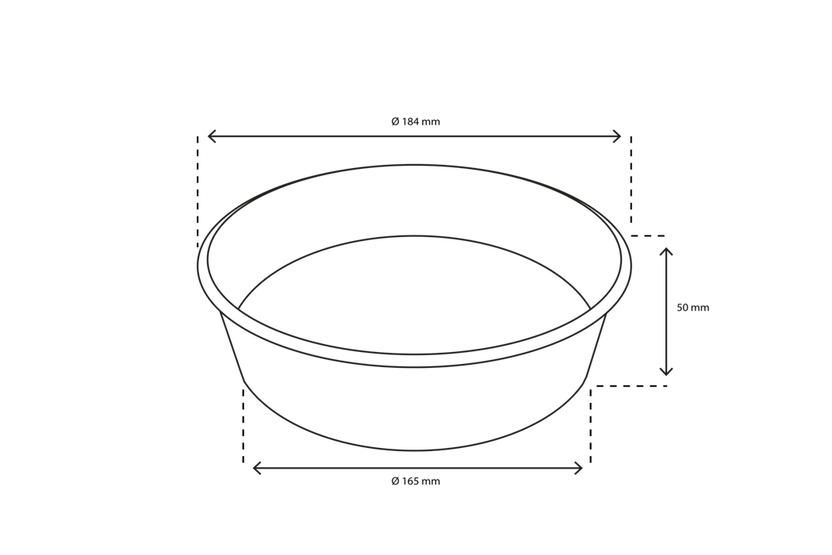 Insalata Poke Bowl 900ml 30oz Ø18,4x5cm kraft (300 pz) [TK-9987587]