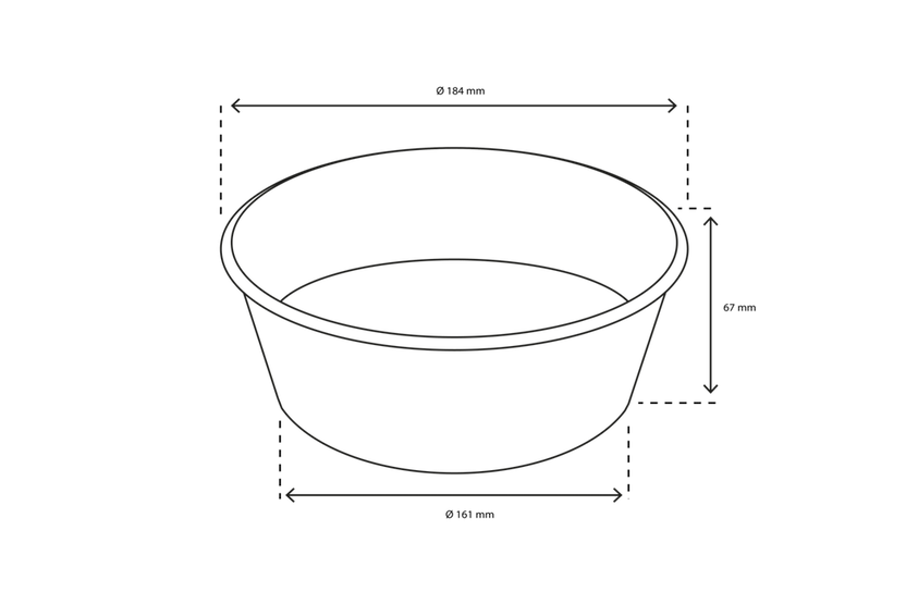 Insalata Poke Bowl 1300ml 40oz Ø18,4x6,7cm kraft (300 pz) [TK-9987591]