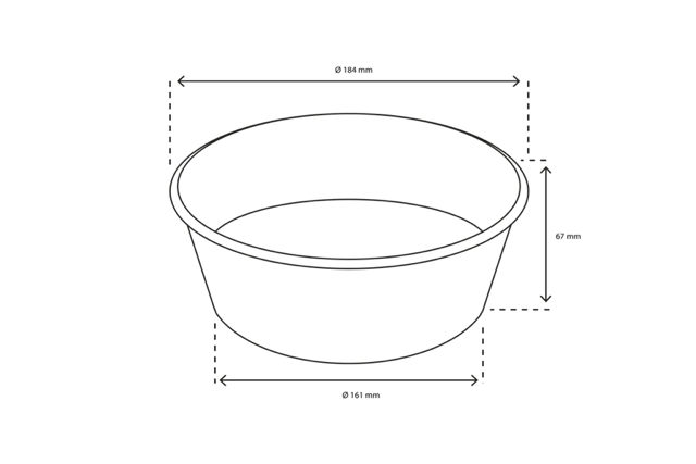 Insalata Poke Bowl 1300ml 40oz Ø18,4x6,7cm kraft (300 pz) [TK-9987591]