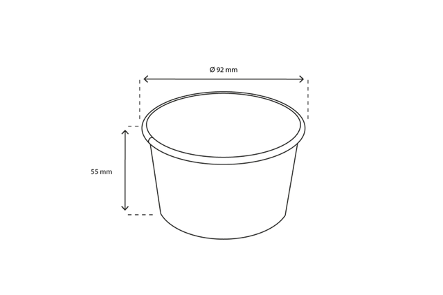 coppa gelato Cartone 240ml Ø9,2 cm 8oz GELATO (1.000 pz) [TK-9987601]