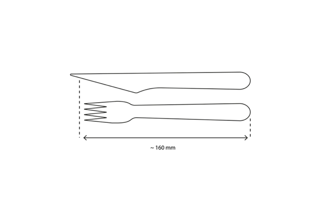 Set di posate in legno 3/1 coltello + forcella + tovagliolo (250 pz) [TK-9987657]