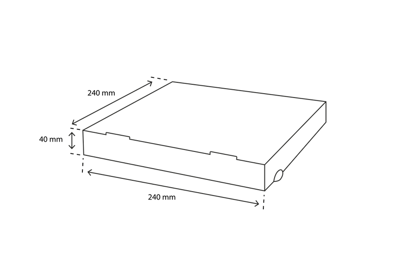 Scatole per pizza 24x4x24cm kraft marrone (100 pz) [TK-9987693]