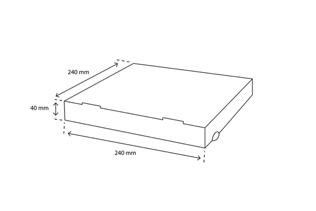 Scatole per pizza 24x4x24cm kraft marrone (100 pz) [TK-9987693]