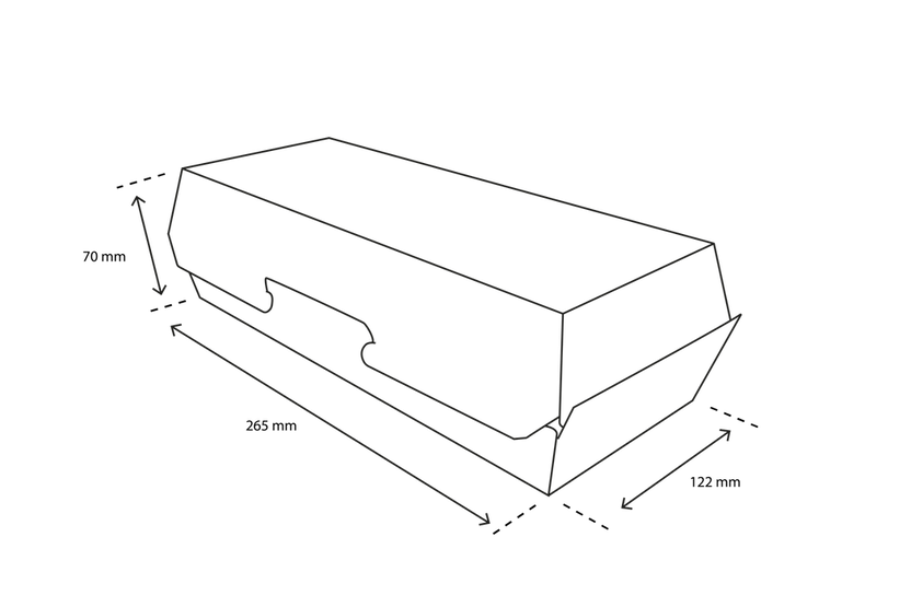 Scatola Panini 26,5x12,2x7cm FSC®Mix Cartone (300 pz) [TK-9987704]