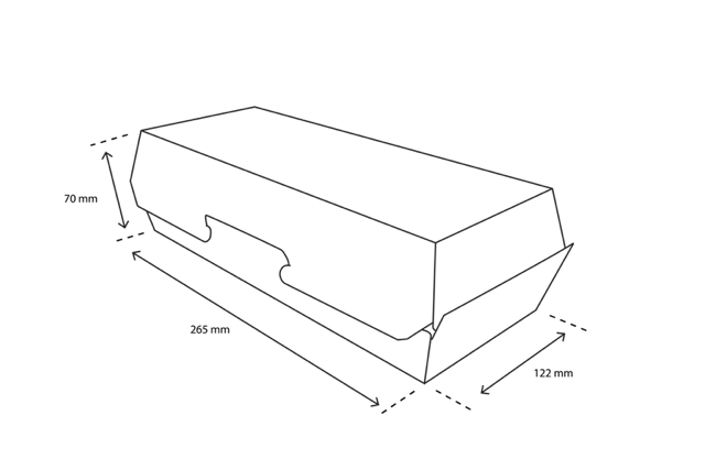 Scatola Panini 26,5x12,2x7cm FSC®Mix Cartone (300 pz) [TK-9987704]