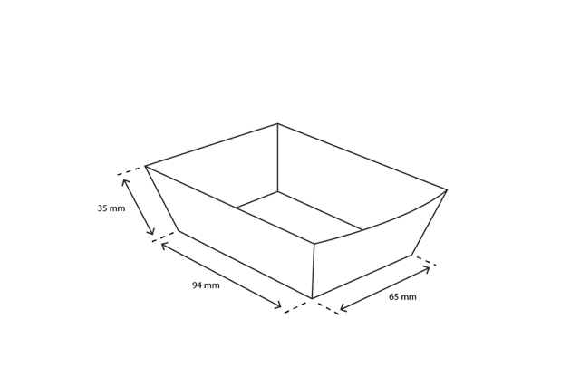 Vassoi di patatine fritte A7 kraft/Bianco (400 pz) [TK-9987891]