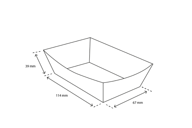 Vassoi di patatine fritte A9 kraft/Bianco (400 pz) [TK-9987892]