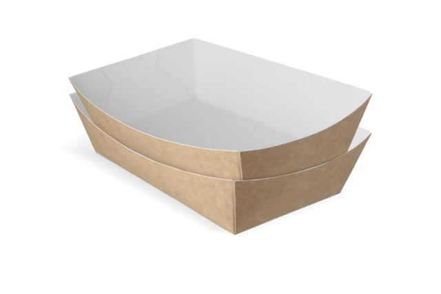 Vassoi di patatine fritte A14 kraft/Bianco (400 pz) [TK-9987894]