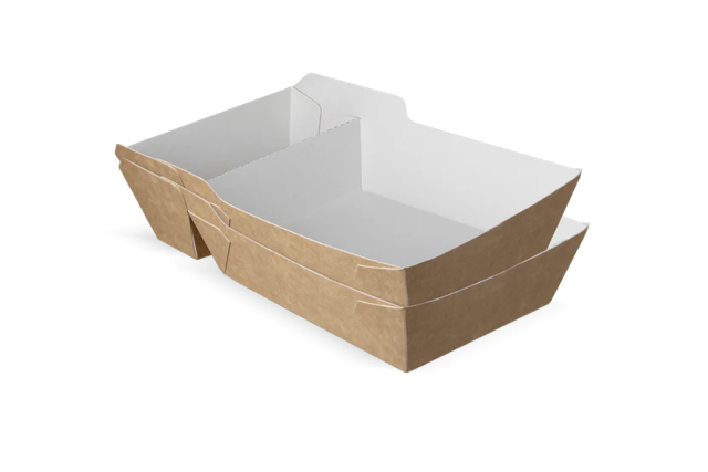 Vassoi di patatine fritte A20 (A14+1) kraft/Bianco (400 pz) [TK-9987896]