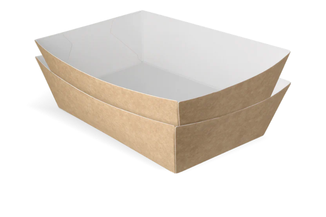 Vassoi di patatine fritte A50 kraft/Bianco (400 pz) [TK-9987899]