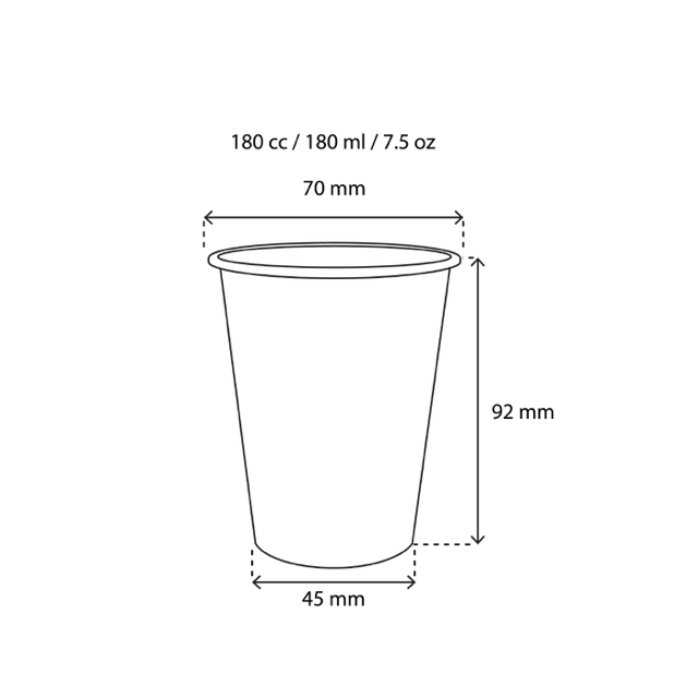 Tazza da caffè Cartone 180cc 7.5oz Ø7 cm a righe (2.500 pz) [TK-9987931]