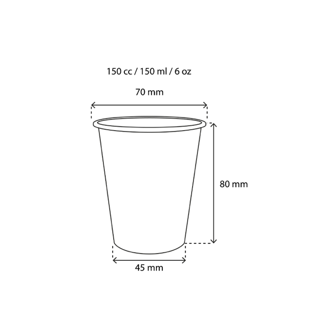 Tazza da caffè Cartone 150cc 6oz Ø7 cm a righe (2.500 pz) [TK-9987932]