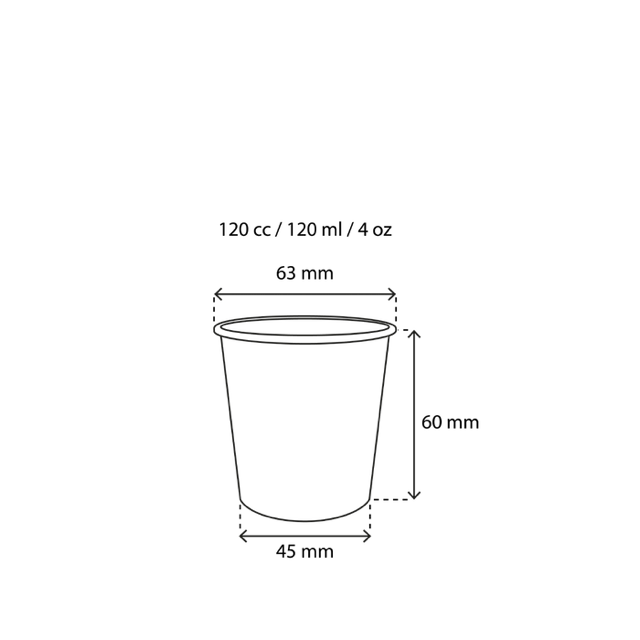 Cartone per tazze da caffè 120cc 4oz Ø6,3cm a righe (1.000 pz) [TK-9987933]