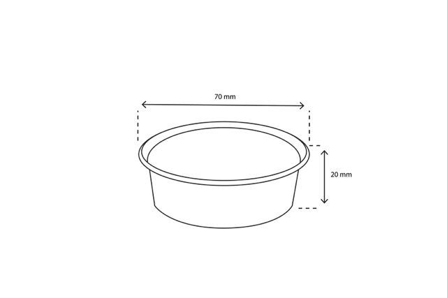 Contenitore rotondo PP 50cc Ø7 cm trasparente (1.000 pz) [TK-9987975]