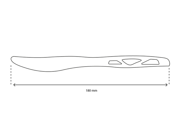 Coltello Nero riutilizzabile CPLA 18 cm (1.000 pz) [TK-9988003]