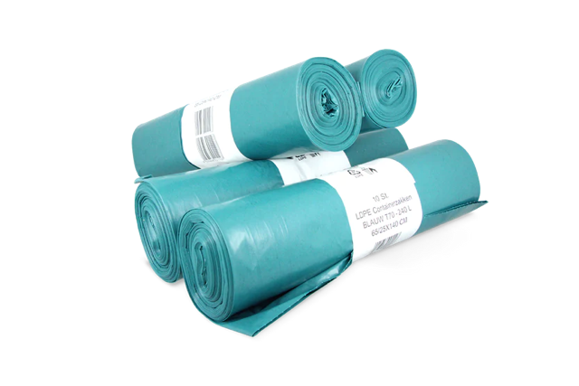 Sacco della spazzatura 240 litro 65/25x140cm 10 Rolls with 10 sacchetti blu (100 sacchetti) [TK-9988015]