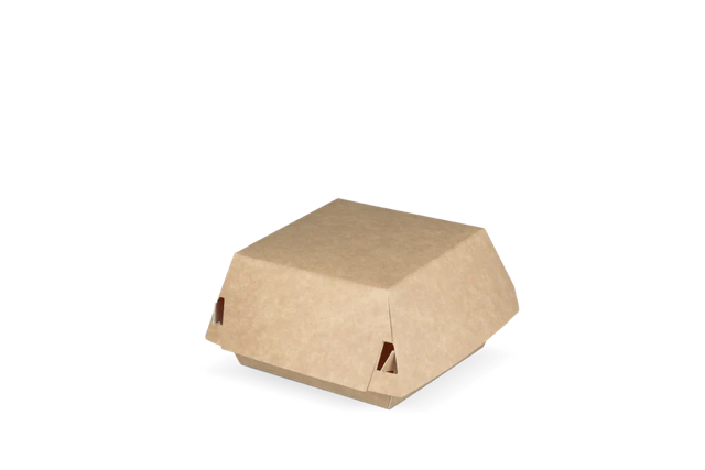 Scatola per hamburger 9x7x9 cm kraft/Bianco (400 pz) [TK-9988134]