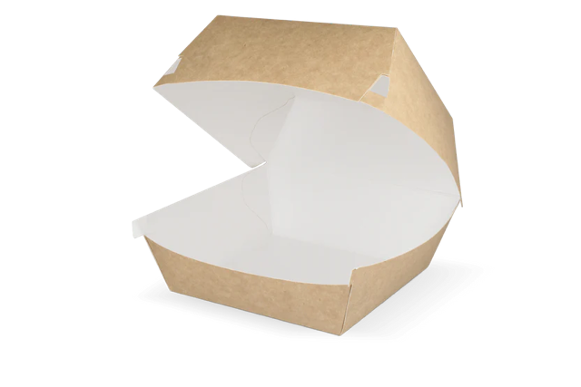 Hamburger Box 12x10x12 cm kraft/White (400 pcs)