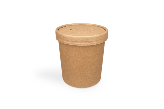 tazza da zuppa in cartone 450ml Ø9,8 cm 16oz kraft (500 pz) [TK-9988174]