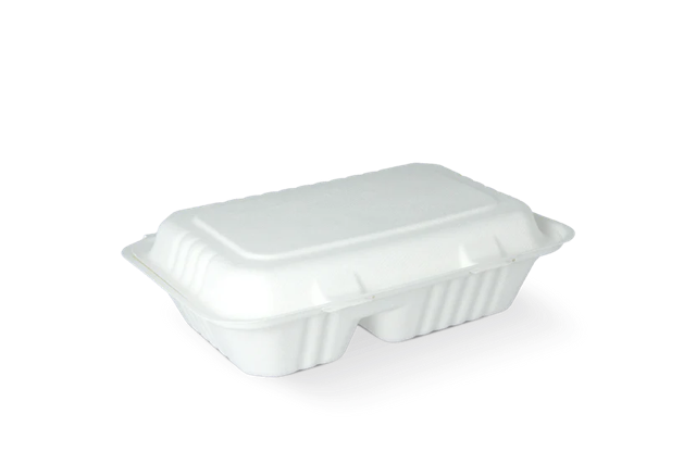 Menubox a 2 scomparti canna da zucchero 16x6,5x23 cm (500 pz) [TK-9988191]