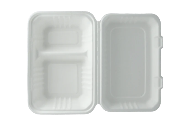 Menubox a 2 scomparti canna da zucchero 16x6,5x23 cm (500 pz) [TK-9988191]