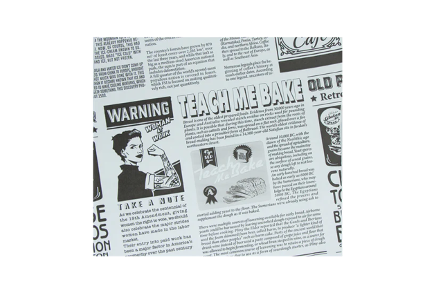 Hamburger Carta da pacchi oleata 33x30cm FSC®Mix newspaper Bianco (2.000 pz) [TK-9988210]