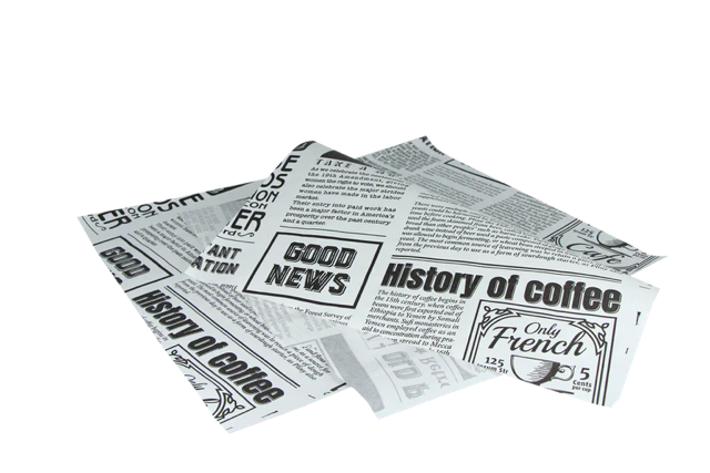 Hamburger Carta da pacchi oleata 33x38cm FSC®Mix newspaper Bianco (2.000 pz) [TK-9988211]