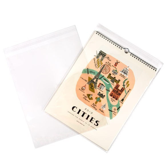 Sacchetto di plastica trasparente 29x36cm con chiusura adesiva (100 pezzi) [B11]