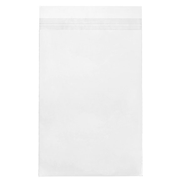 Sacchetto di plastica trasparente 29.1x43.8cm con chiusura adesiva (100 pezzi) [B1117PC]
