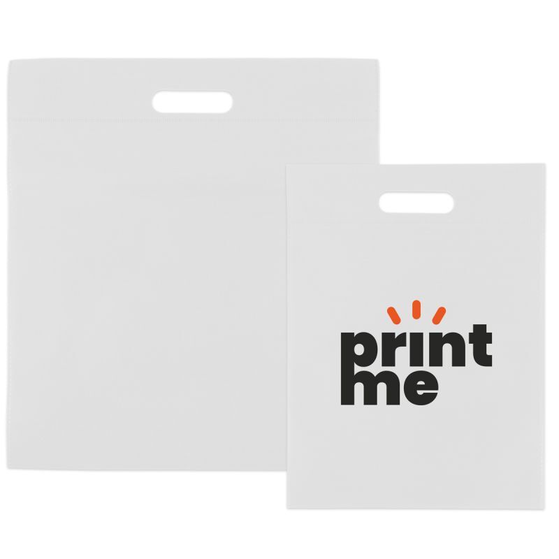 Borse in tessuto non tessuto economiche con manici 30x40 cm Bianco (400 pz) [FP-DNW021]