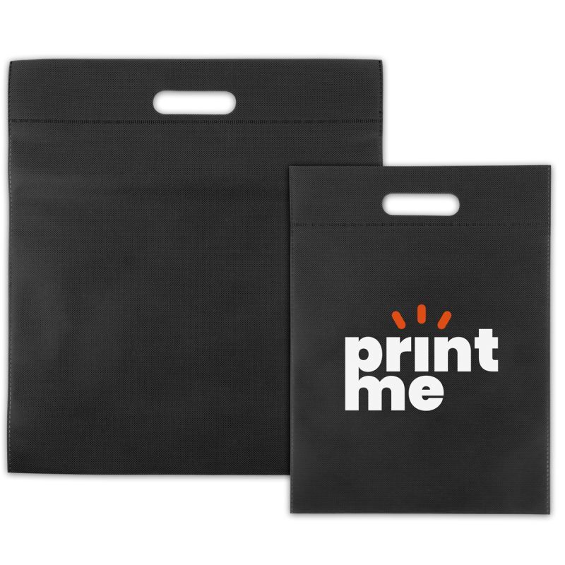 Borse in tessuto non tessuto economiche con manici 30x40 cm Nero (400 pz) [FP-DNW023]