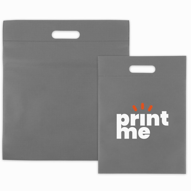 Borse in tessuto non tessuto economiche con manici 30x40 cm Grigio chiaro (400 pz) [FP-DNW033]
