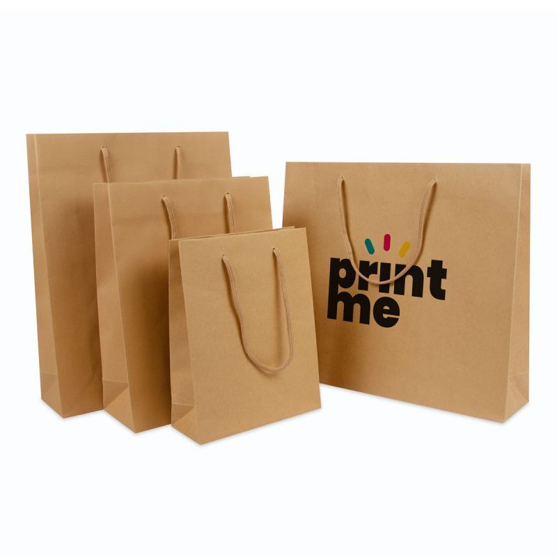 Shopper di carta di lusso 20+8x26 cm Marrone (100 pz) [FP-DPK116]