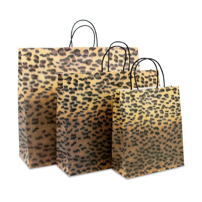 Shopper di carta intrecciate 36+12x31 cm Pantera (150 pz) [FP-DPT038]